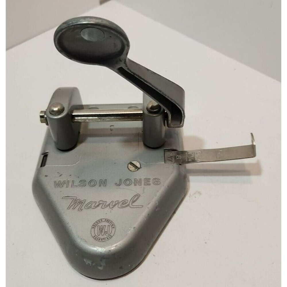 Vintage Wilson Jones Marvel Two 2 Hole Punch Model 331 Made in USA Chicago